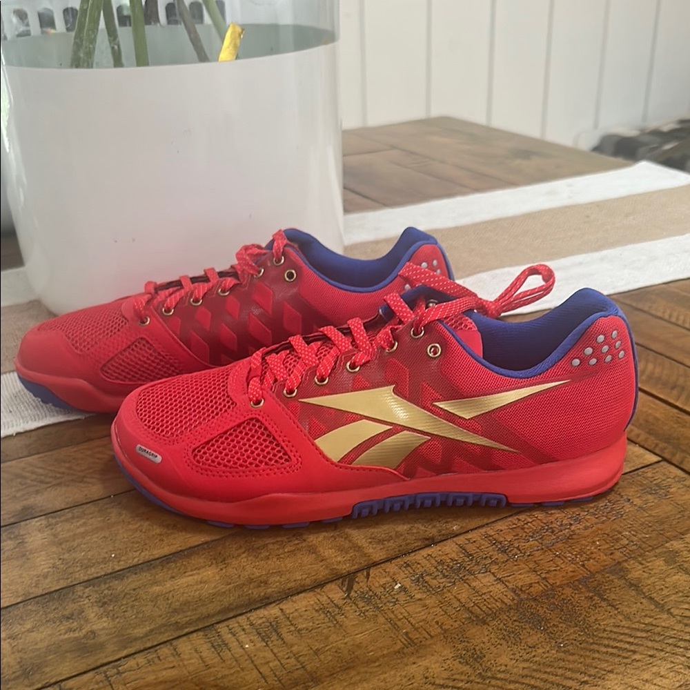 Reebok Red and Gold cross training  Shoes